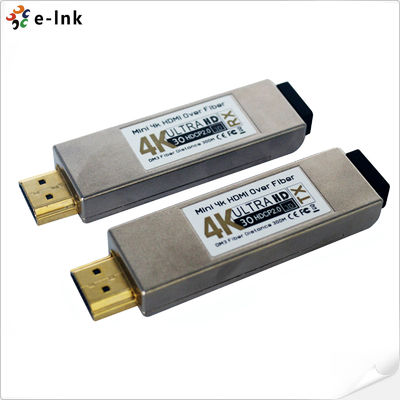 Extensor de fibra óptica HDMI 4K com alcance zero de 300 m, latência HDCP 1.2