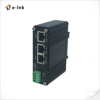 Divisor industrial do ponto de entrada de IEEE802.3af/at com função de interruptor 2 portuária, tensão 12VDC da saída