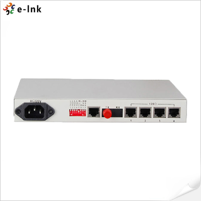 Multiplexador PDH de Fibra 4E1 +1