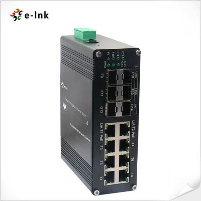 Industrial L2+ 8-Port 10/100/1000T 802.3at PoE + 4-Port 1G SFP + 2-Port 10G SFP + Switch Ethernet gerenciado
