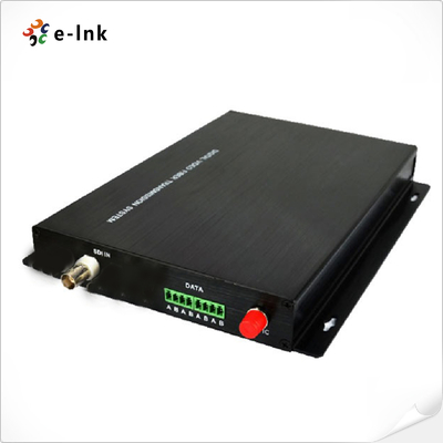 Transmissor/receptor de fibra óptica unidirecional SD-SDI/ASI