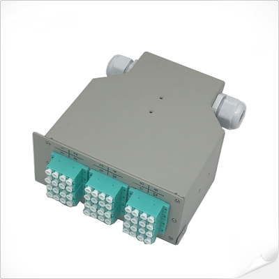 Painel de remendo de fibra para montagem em trilho din quádruplo 12LC