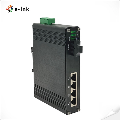 Comutador Ethernet industrial de 4 portas 10/100Base-TX + 1 porta 100BASE-FX