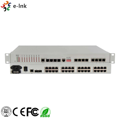 32E1 + 4GE PDH Multiplexer (1+1 Fibra Ótica de Backup)