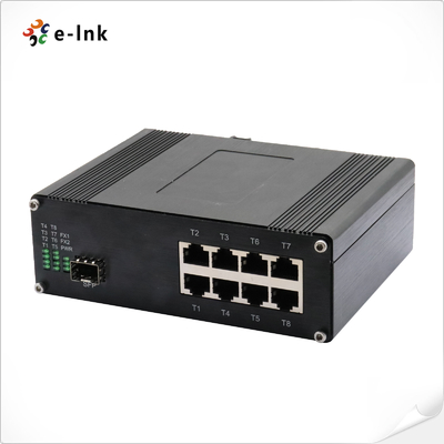 Switch Ethernet industrial 8 portas 10/100/1000T 802.3at PoE + 1 porta 100/1000Base-X
