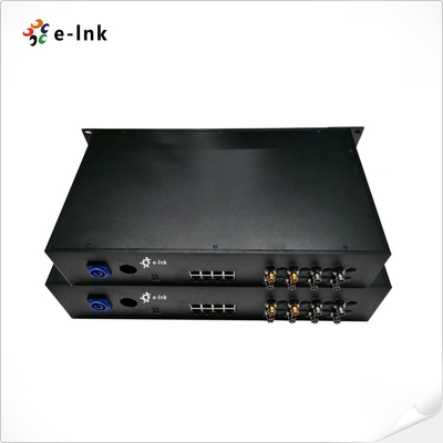 8Ch Gigabit PoE + 6Ch Avançar 3G-SDI + 2Ch Atrás 3G-SDI Extensor de Fibra Óptica