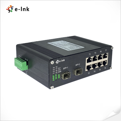 Switch Ethernet Industrial de 8 portas 10/100/1000Base-T + 2 portas 1000BASE-X