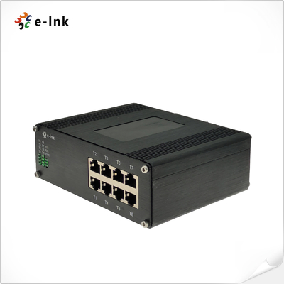 Comutador Ethernet Industrial de 8 portas não gerenciado 10/100/1000BASE-T (PoE+)