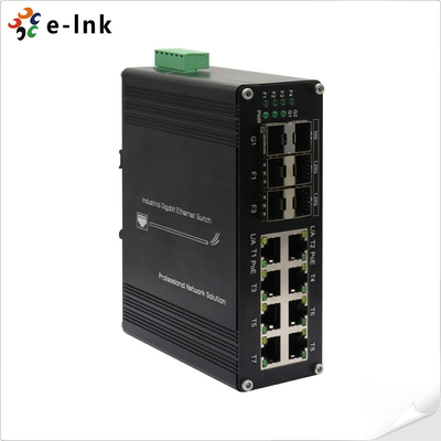 Switch Ethernet industrial 10/100/1000T 802.3at PoE de 8 portas + 6 portas 1000X SFP