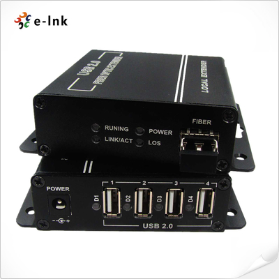Extensor de fibra USB 2.0 com 4 portas