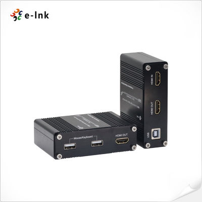 Mini Extensor KVM USB 4K/60Hz HDMI 2.0 sobre Fibra Óptica Suporta transmissão de sinal de teclado e mouse