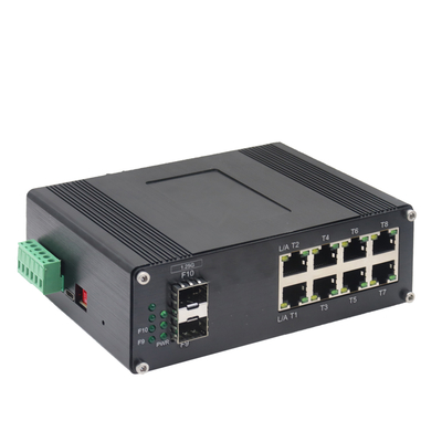 Switch Ethernet Gerenciado Industrial de 8 Portas 10/100/1000T + 2 Portas 1000X SFP