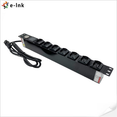 19 polegadas 1U 8 Port Metered PDU Inbuilt-in Power meter com display OLED