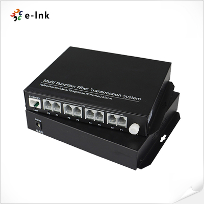 Multiplexador de Telefone sobre Fibra Óptica POTS (FXO/FXS) de 8 canais