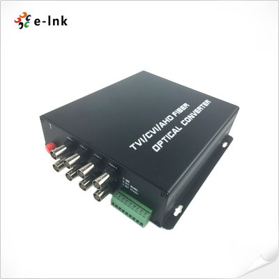 8Ch HD-AHD/HD-CVI/HD-TVI/CVBS Conversor de Fibra de Vídeo 4-em-1 com amplo intervalo industrial de temperatura operacional