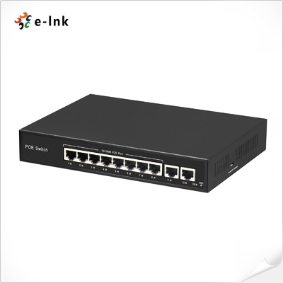 Interruptor Ethernet de ligação ascendente de 8 portas 10/100BASE-T PoE e 2 portas 100BASE-T