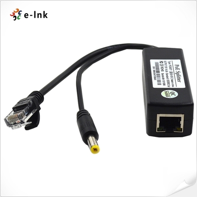 12V PoE Splitter Suporta o padrão internacional IEEE802.3 af ((15.4W)