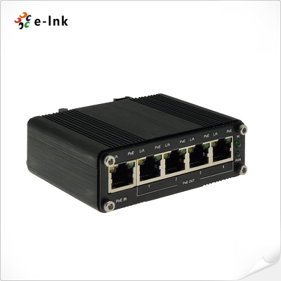 Industrial 1-Port 802.3bt PoE++ para 4-Port 802.3af/at Gigabit PoE Extender Suporte DIN-Rail & instalação de montagem na parede
