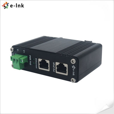 12~48V DC Entrada de energia industrial Gigabit 60W PoE Injetor Suporta 10/100/1000 Base-TX