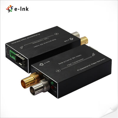Mini 3G-SDI Fibra Converter Bi-direcional HD-SDI 80km Hot Plug