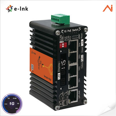 quality 4 portas 10/100/1000Base-T IEEE802.3bt PoE++ 60W para 1 porta 10/100/1000Base-T Uplink Mini Industrial AI Smart Managed PoE++ Ethernet Switch com sistema de reforço de tensão factory