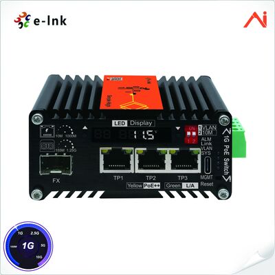 quality 3 portas 10/100/1000Base-T IEEE802.3bt PoE++ 90W para 1 portas 100/1000BASE-X 
Mini Industrial AI Smart Managed PoE++ Ethernet Switch com impulsionador de tensão factory