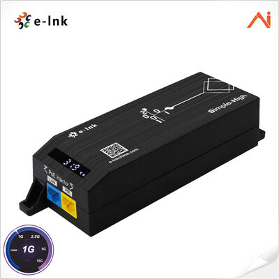 quality Injetor PoE Industrial de Montagem em Parede com Display LED e 1 Porta Gigabit PoE++ 60W Inteligente de IA factory